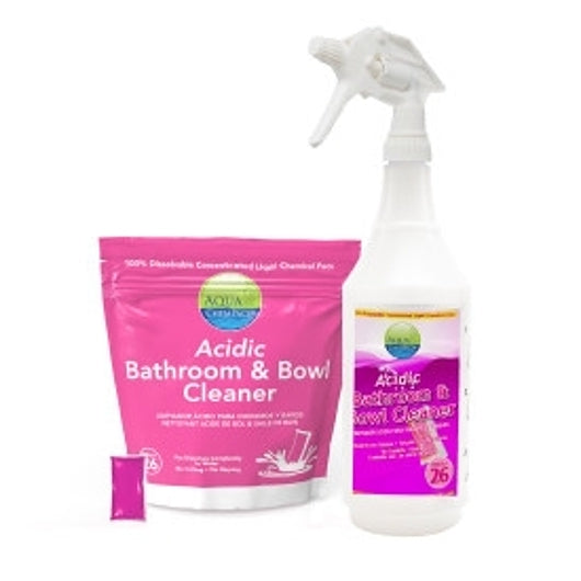 Aqua Chempacs Acidic Bathroom And Bowl Cleaner, 1 x 1 each Case - Plates Bowls