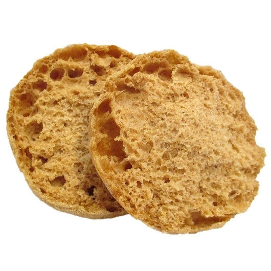 Burry Thaw & Serve 100% Whole Wheat Fork Split English Muffin, 72 x 2 oz Case - Breads, Rolls & Buns