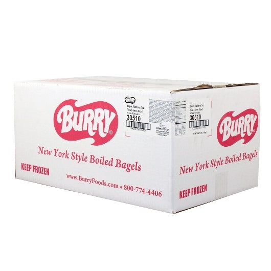 Burry Sliced Thaw & Serve Blueberry Bagel, 90 x 3 oz Case - GS1 closed shipping case image