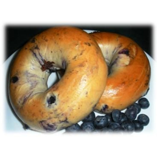 Burry Sliced Thaw & Serve Blueberry Bagel, 90 x 3 oz Case - Breads, Rolls & Buns