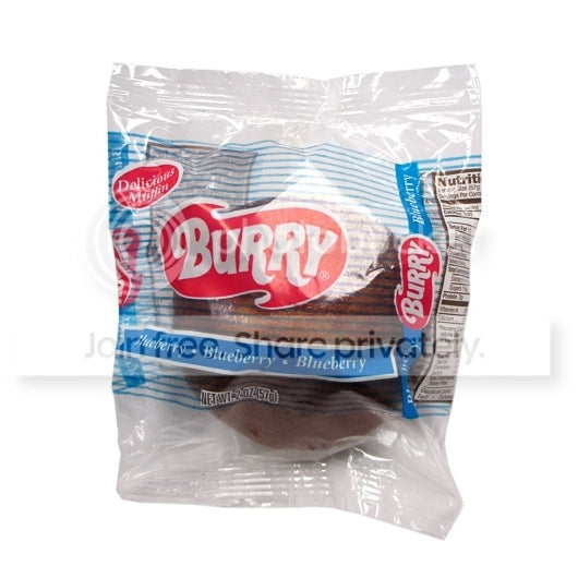 Burry Individually Wrapped Blueberry Muffin, 120 x 2 oz Case - Bakery & Desserts