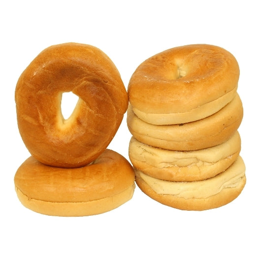 Burry Sliced Thaw & Serve Plain Bagel, 72 x 4 oz Case - Breads, Rolls & Buns