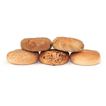 Burry Variety Pack Parbaked Unsliced Bagel - 24 Plain, 12 Cinn Raisin, 12 Blueberry, 12 Sesame, 12 Onion, 72 x 4 oz Case - DOT product image 2