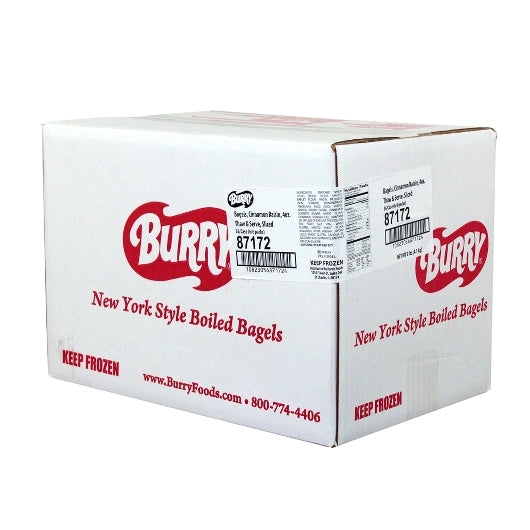 Burry Sliced Thaw & Serve Cinnamon Raisin Bagel, 36 x 4 oz Case - DOT product image 2