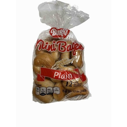 Burry Sliced Thaw & Serve Mini Plain Bagel, 168 x 1 oz Case - DOT product image 5
