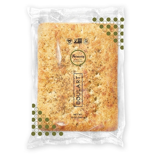 Boulart Wrapped Focaccia Olive Oil Fine Herbs, 1 x 20 each Case - Condiments & Sauces