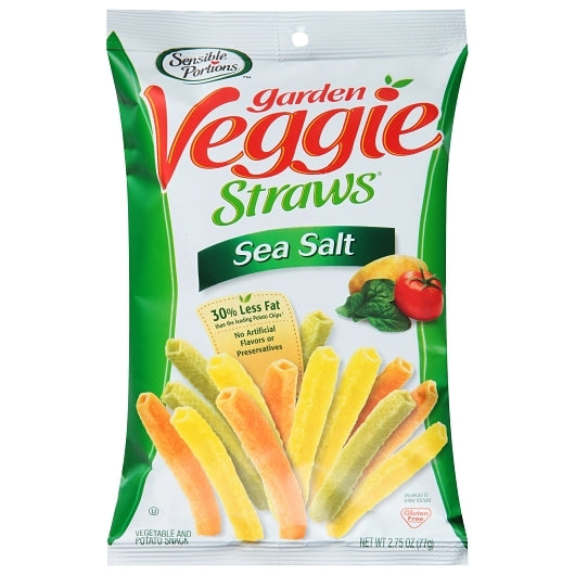 Sensible Portions VEGGIE STRAWS SEA SALT, 6 x 2.75 oz Case - DOT product image 3