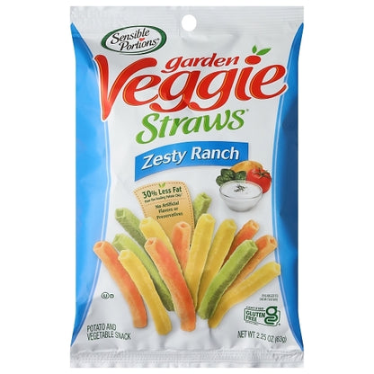 Sensible Portions VEGGIE STRAWS RANCH, 6 x 2.25 oz Case - DOT product image 3