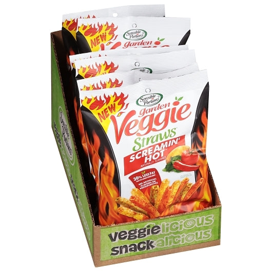 Sensible Portions VEGGIE STRAWS SCREAMIN HOT, 6 x 2.25 oz Case - DOT product image 3