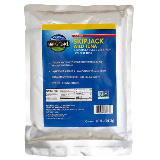 Wild Planet Foods No Salt Wild Skipjack, 6 x 43 oz Case - DOT product image 3