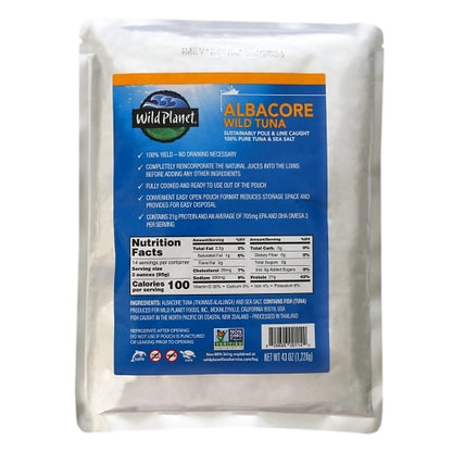 Wild Planet Foods Albacore Tuna With Sea Salt, 6 x 43 oz Case - Meat, Poultry & Seafood