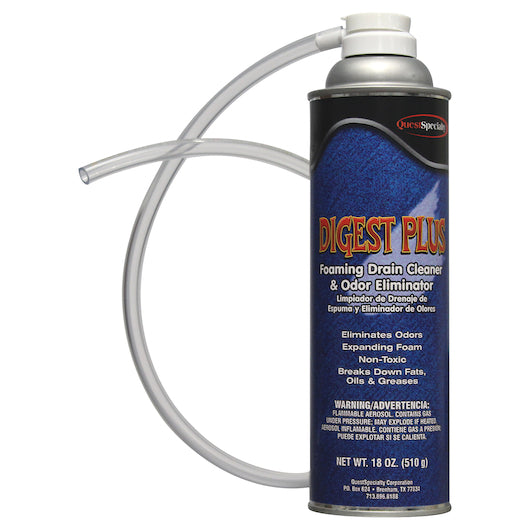 Digest Plus Foaming Drain Cleaner Odor Eliminator, 12 x 18 oz Case - Cleaners & Sanitizers