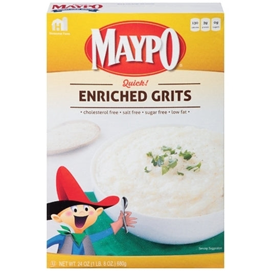 Maypo Grits Quick Enriched Box, 12 x 24 oz Case - Breakfast Foods