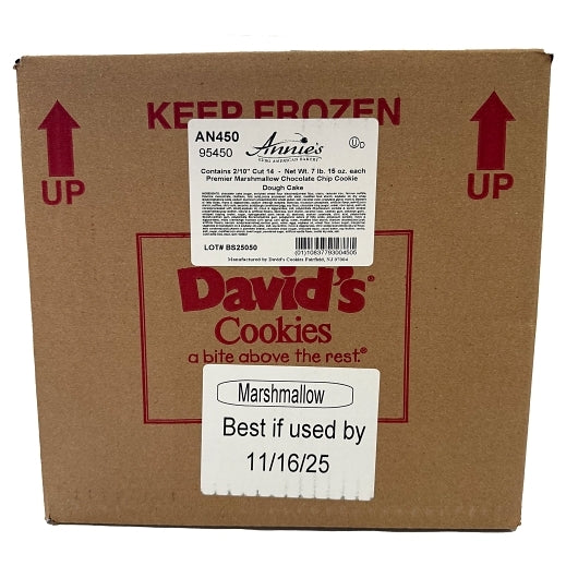 Annie's Eruo American MARSHMALLOW CHOCOLATE CHIP Cookie Dough 14 Slice CAKE, 2 x 7.93 lb Case - DOT product image 6