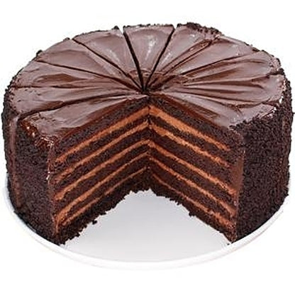 Annie's Eruo American Premier Deep Dark Chocolate 14 Slice Cake, 2 x 8.75 lb Case - Bakery & Desserts