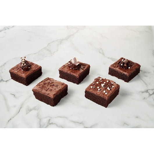 Rise Baking Company Half Sheet Precut Chocolate Fudge Cake Square, 4 x 78 oz Case - Bakery & Desserts