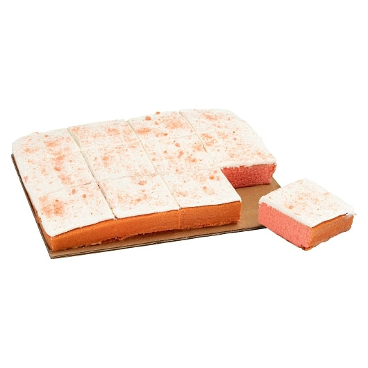 Rise Baking Company Half Sheet Precut Strawberry Flavored Cake Square with White Icing, 4 x 78 oz Case - Bakery & - imag