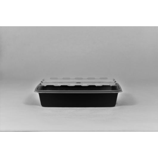 Cubeware 16 Ounce Rectangular Container Black Base With Clear Lid, 1 x 150 ST Case - DOT product image 5