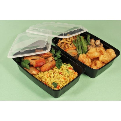 Cube Plastics 38 Ounce Rectangular Container Black Base With Clear Lid, 1 x 150 ST Case - DOT product image 3