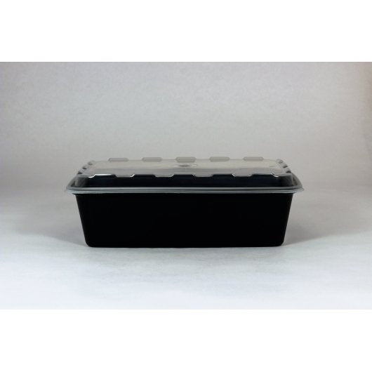 Cube Plastics 38 Ounce Rectangular Container Black Base With Clear Lid, 1 x 150 ST Case - DOT product image 4