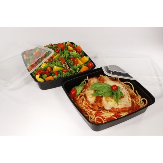 Cube Plastics Square Plastic Container, 1 x 100 ST Case - Food Containers & Lids