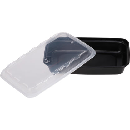 Cubeware 12 Ounce Rectangular Container Black Base With Clear Lid, 1 x 150 ST Case - DOT product image 6