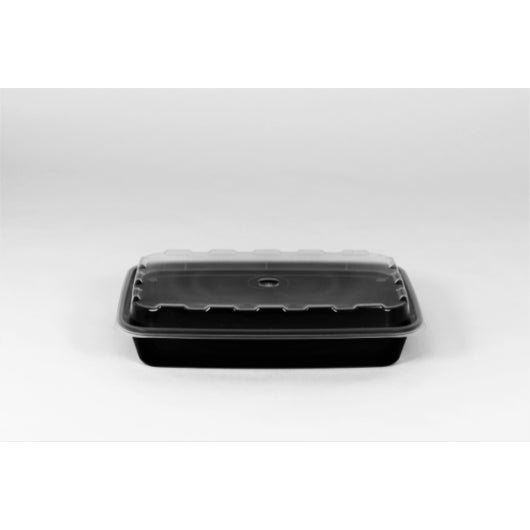 Cubeware 12 Ounce Rectangular Container Black Base With Clear Lid, 1 x 150 ST Case - DOT product image 7