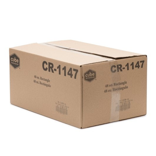 Cube Plastics 48 Ounce Rectangular Black Container With Clear Lid, 1 x 100 ST Case - DOT product image 4