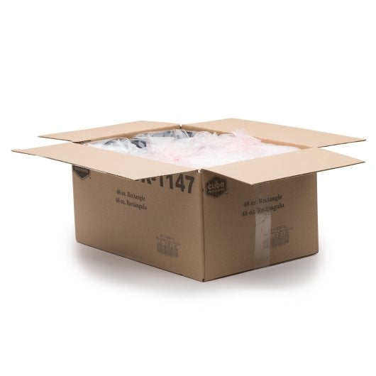 Cube Plastics 48 Ounce Rectangular Black Container With Clear Lid, 1 x 100 ST Case - DOT product image 3