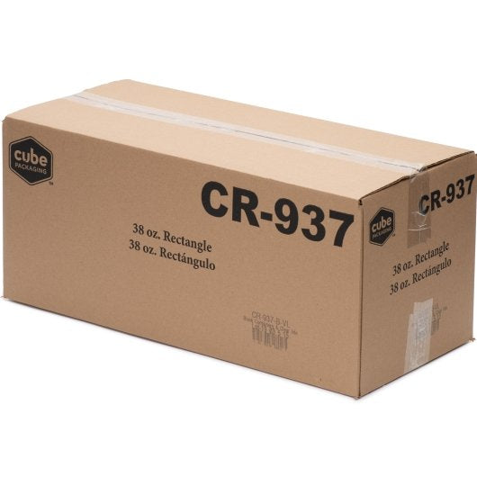 Cubeware 38 Ounce Rectangular Black & Clear Vented Lid, 1 x 150 ST Case - DOT product image 3