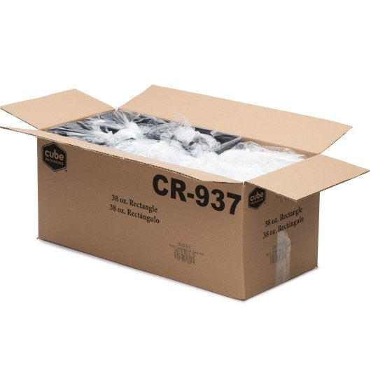 Cubeware 38 Ounce Rectangular Black & Clear Vented Lid, 1 x 150 ST Case - DOT product image 2