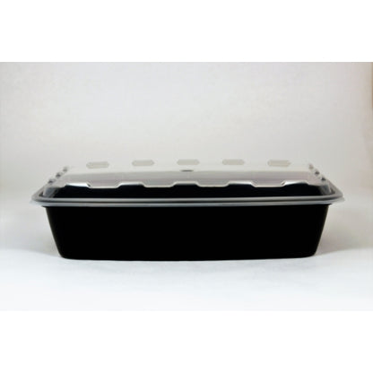 Cubeware 56 Ounce Rectangular Container Black Base With Clear Lid, 1 x 100 ST Case - DOT product image 5
