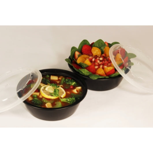Cubeware 18 Ounce Round Container Black Base With Clear Lid, 1 x 150 ST Case - DOT product image 6