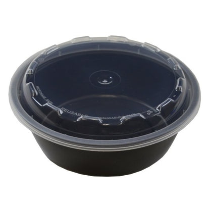 Cubeware 18 Ounce Round Container Black Base With Clear Lid, 1 x 150 ST Case - DOT product image 4