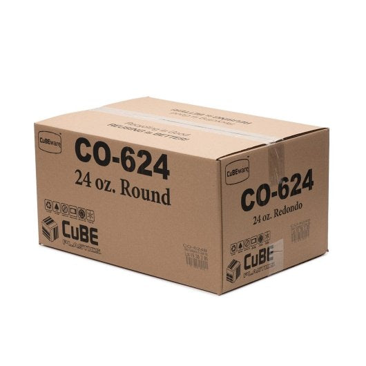 Cubeware 24 Ounce Round Container Black Base With Clear Vented Lid, 1 x 150 ST Case - DOT product image 4