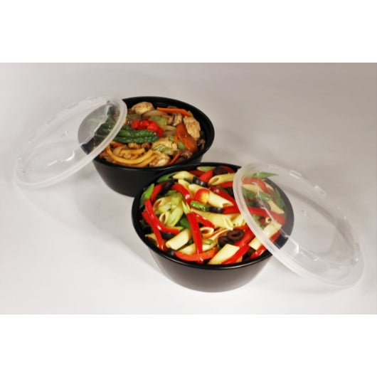 Cubeware 32 Ounce Round Container Black Base With Clear Vented Lid, 1 x 150 ST Case - DOT product image 7