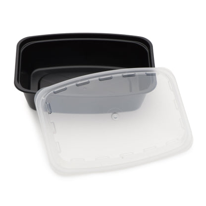 Cubeware 38 Ounce Rectangular Container Black Base With Clear Lid, 1 x 150 ST Case - DOT product image 7