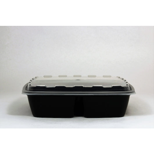 Cubeware Reusable 3 compartment CONTAINER 8.86 x 8.86 x 2.02 with vented lid, 1 x 100 ST Case - Food Storage Containers