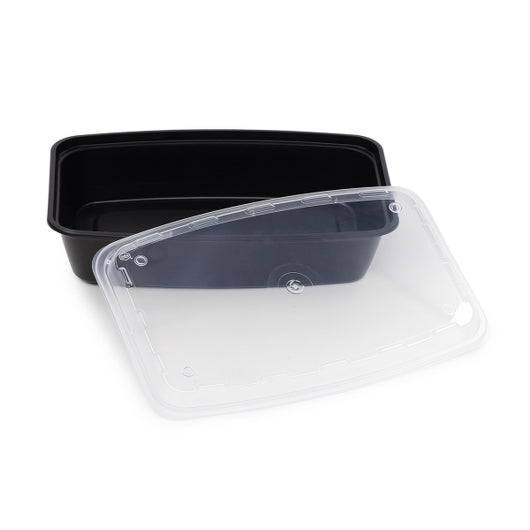 Cubeware 56 Ounce Rectangular Black & Clear Vented Lid, 1 x 100 ST Case - DOT product image 2