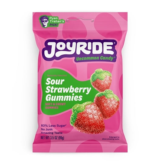 Joyride Sour Strawberry Gummies, 10 x 3.5 oz Case - Candy & Confections - image 2