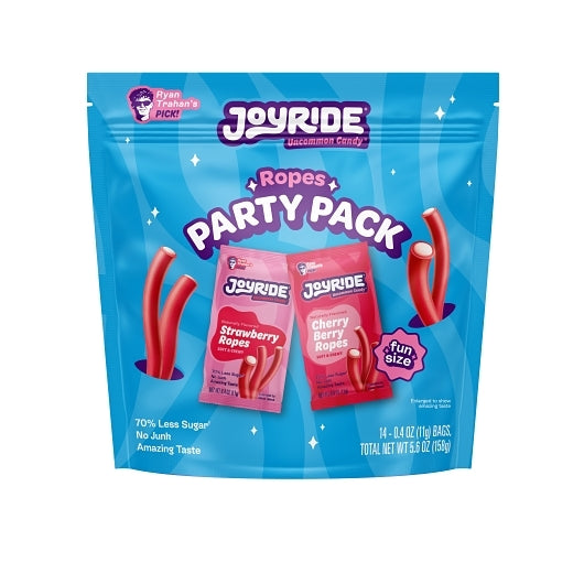 Joyride Cherry Berry & Strawberry Party Pack Ropes, 12 x 5.6 oz Case - Candy & Confections