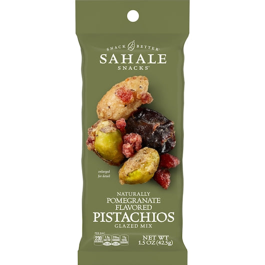 Sahale POMEGRANATE PISTACHIOS GLAZED MIX, 12 x 9 x 1.5 oz Case - DOT product image 3