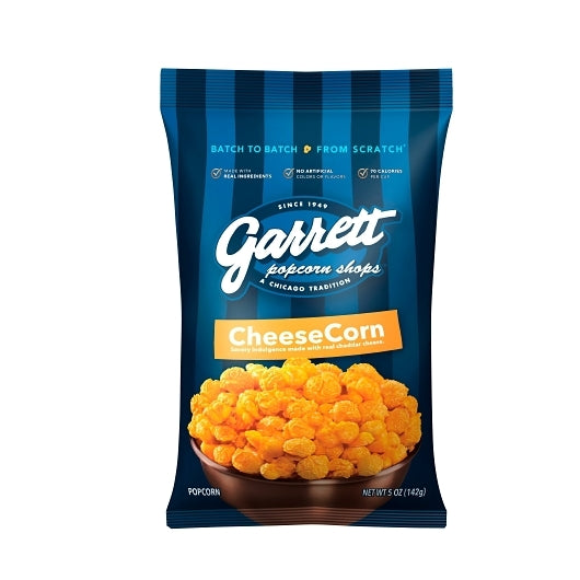 Garrett Popcorn Cheesecorn, 9 x 5 oz Case - Popcorn, Pretzels & Snack Mix