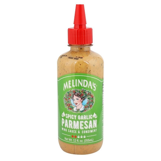 Melinda's Foods Spicy Garlic Parmesan Wing Sauce, 6 x 12 fl oz Case - Condiments & Sauces