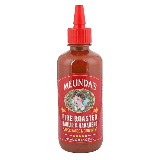 Melinda's Foods Fire Roasted Garlic & Habanero Hot Sauce - Case, 6 x 12 fl oz Case - Condiments & Sauces