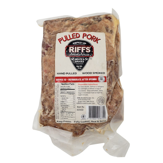 Riff's Pulled Pork, 8 x 2 lb Case - Frozen Meat & Seafood