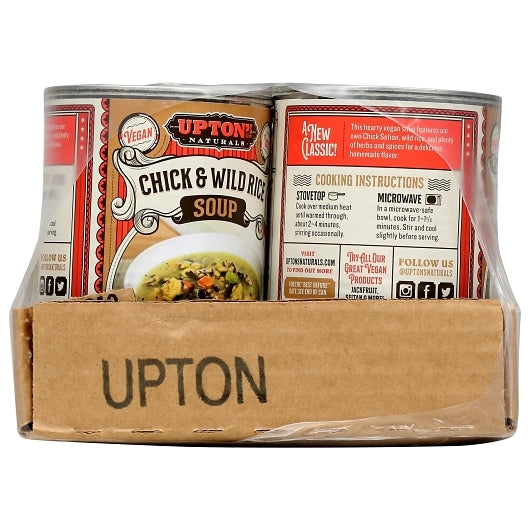 Upton's Naturals Chick & Wild Rice Soup, 8 x 14 oz Case - DOT product image 3