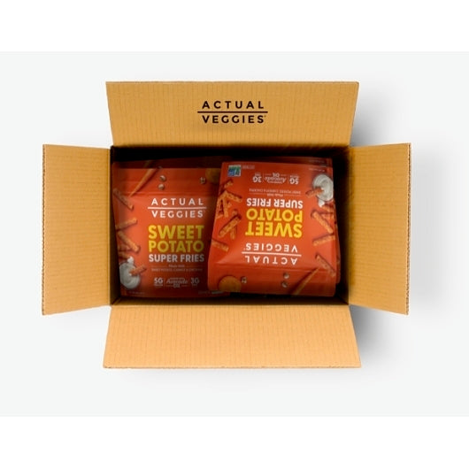 Actual Veggies Sweet Potato Super Fries, 6 x 14 oz Case - Frozen Potatoes Sides