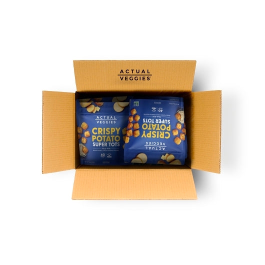 Actual Veggies Crispy Potato Super Tots, 6 x 14 oz Case - Frozen Potatoes Sides - image 2