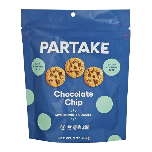 Partake Foods Crunchy Chocolate Chip Cookie, 8 x 3 oz Case - Bakery & Desserts - image 2